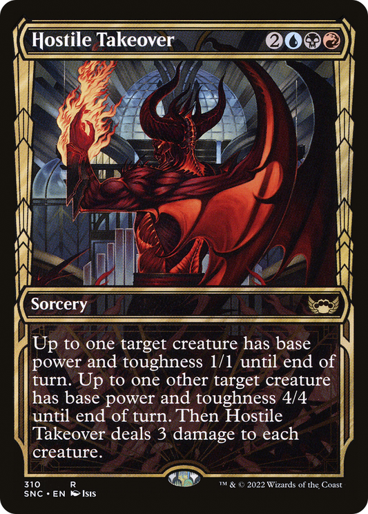 Hostile Takeover (SNC-310) - Streets of New Capenna: (Showcase) Foil - Premium MTG Single from Wizards of the Coast - Just $0.08! Shop now at Game Crave Tournament Store