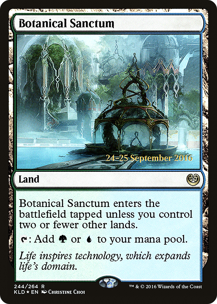 Botanical Sanctum (PKLD-244S) - Kaladesh Promos Foil - Premium MTG Single from Wizards of the Coast - Just $1.12! Shop now at Game Crave Tournament Store