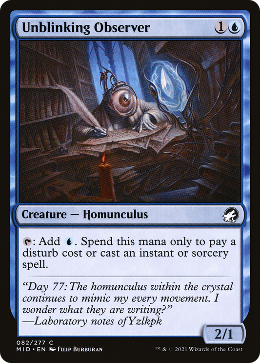 Unblinking Observer (MID-082) - Innistrad: Midnight Hunt - Premium MTG Single from Wizards of the Coast - Just $0.08! Shop now at Game Crave Tournament Store