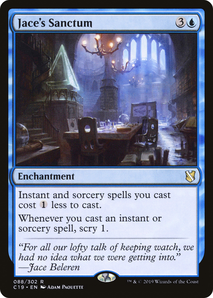 Jace's Sanctum (C19-088) - Commander 2019 - Premium MTG Single from Wizards of the Coast - Just $3.06! Shop now at Game Crave Tournament Store