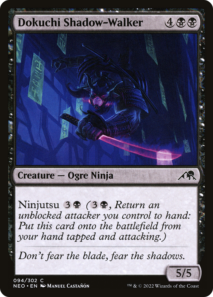 Dokuchi Shadow-Walker (NEO-094) - Kamigawa: Neon Dynasty - Premium MTG Single from Wizards of the Coast - Just $0.08! Shop now at Game Crave Tournament Store