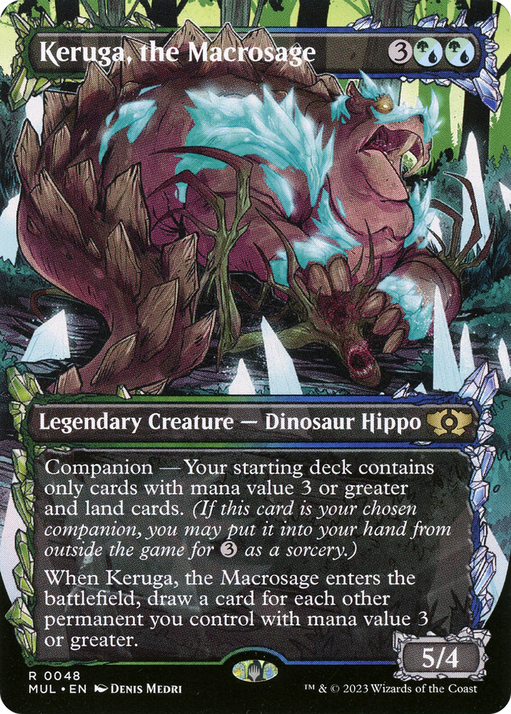 Keruga, the Macrosage (MUL-048) - Multiverse Legends: (Showcase) (Borderless) Foil - Premium MTG Single from Wizards of the Coast - Just $0.25! Shop now at Game Crave Tournament Store