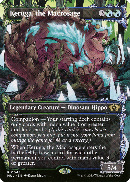 Keruga, the Macrosage (MUL-048) - Multiverse Legends: (Showcase) (Borderless) Foil - Premium MTG Single from Wizards of the Coast - Just $0.25! Shop now at Game Crave Tournament Store