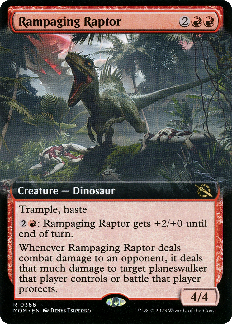 Rampaging Raptor (MOM-366) - March of the Machine: (Extended Art) - Premium MTG Single from Wizards of the Coast - Just $0.26! Shop now at Game Crave Tournament Store