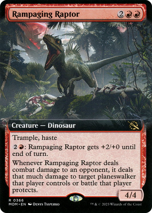 Rampaging Raptor (MOM-366) - March of the Machine: (Extended Art) - Premium MTG Single from Wizards of the Coast - Just $0.26! Shop now at Game Crave Tournament Store