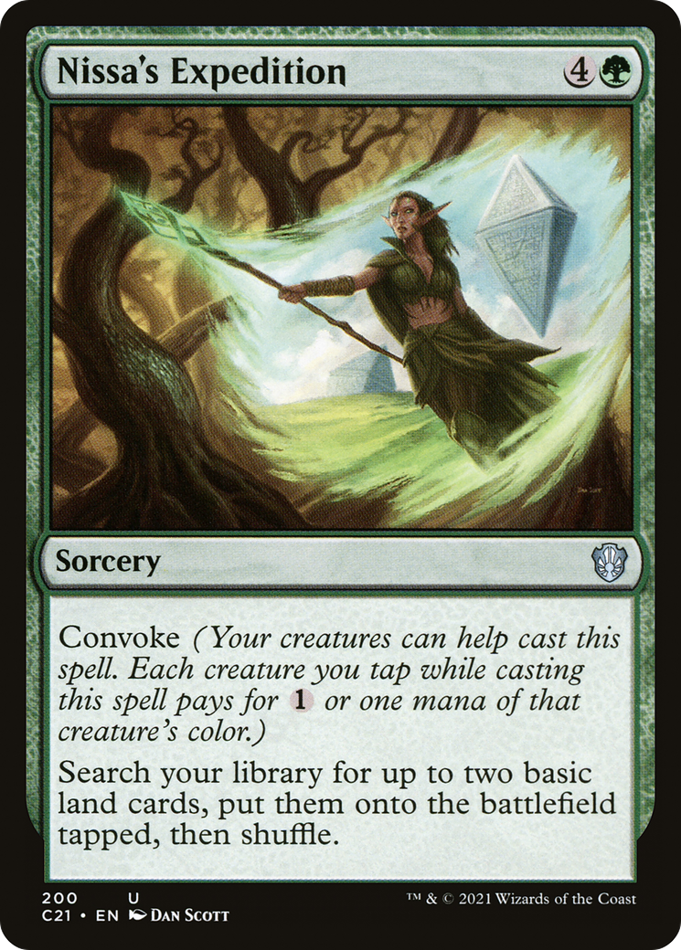 Nissa's Expedition (C21-200) - Commander 2021 - Premium MTG Single from Wizards of the Coast - Just $0.25! Shop now at Game Crave Tournament Store
