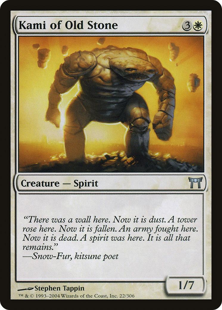 Kami of Old Stone (CHK-022) - Champions of Kamigawa Foil - Premium MTG Single from Wizards of the Coast - Just $0.19! Shop now at Game Crave Tournament Store
