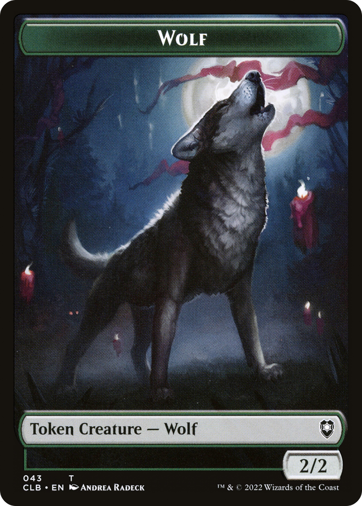 Wolf (TCLB-043) - Battle for Baldur's Gate Tokens - Premium MTG Single from Wizards of the Coast - Just $0! Shop now at Game Crave Tournament Store