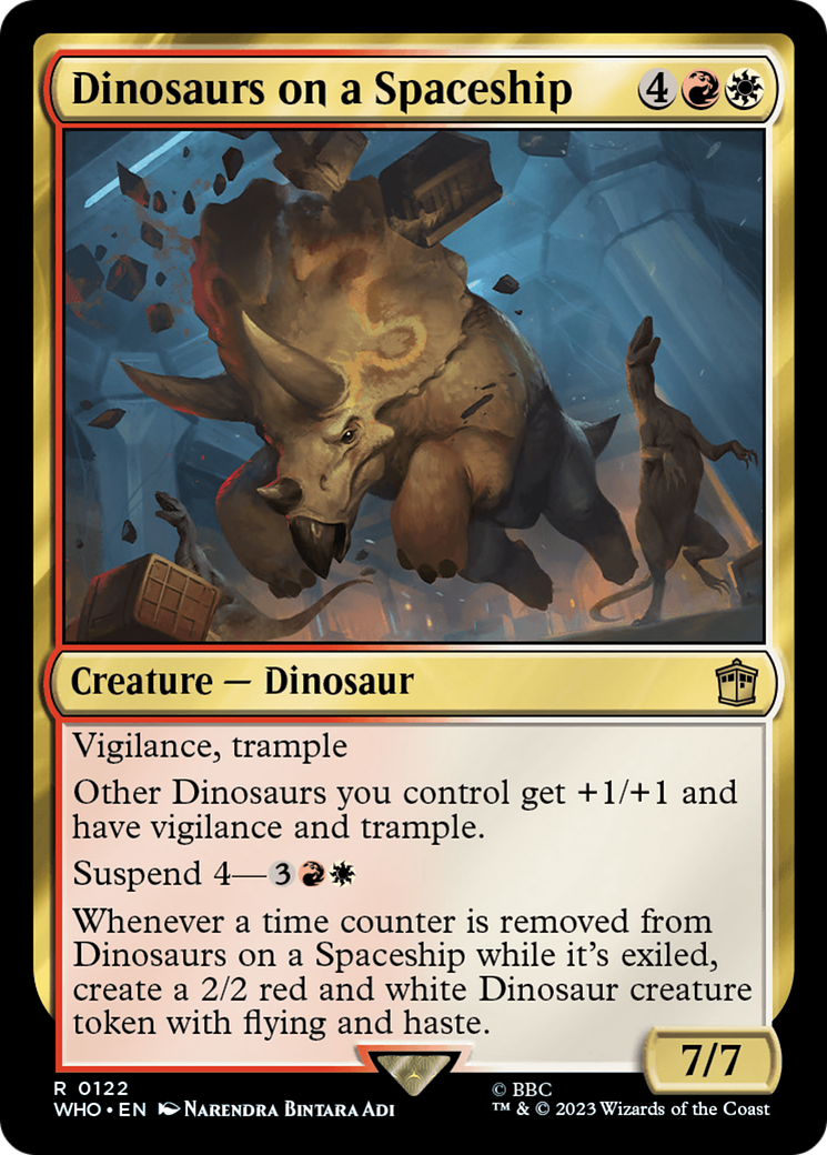 Dinosaurs on a Spaceship (WHO-122) - Doctor Who - Premium MTG Single from Wizards of the Coast - Just $1.09! Shop now at Game Crave Tournament Store