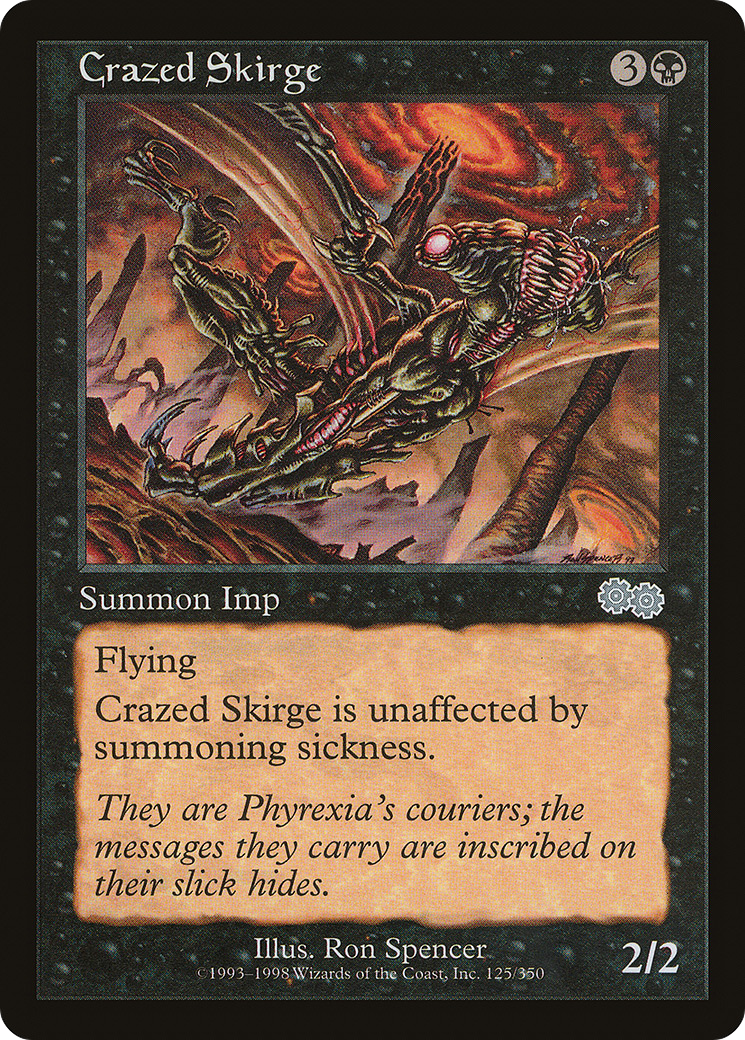 Crazed Skirge (USG-125) - Urza's Saga - Premium MTG Single from Wizards of the Coast - Just $0.08! Shop now at Game Crave Tournament Store