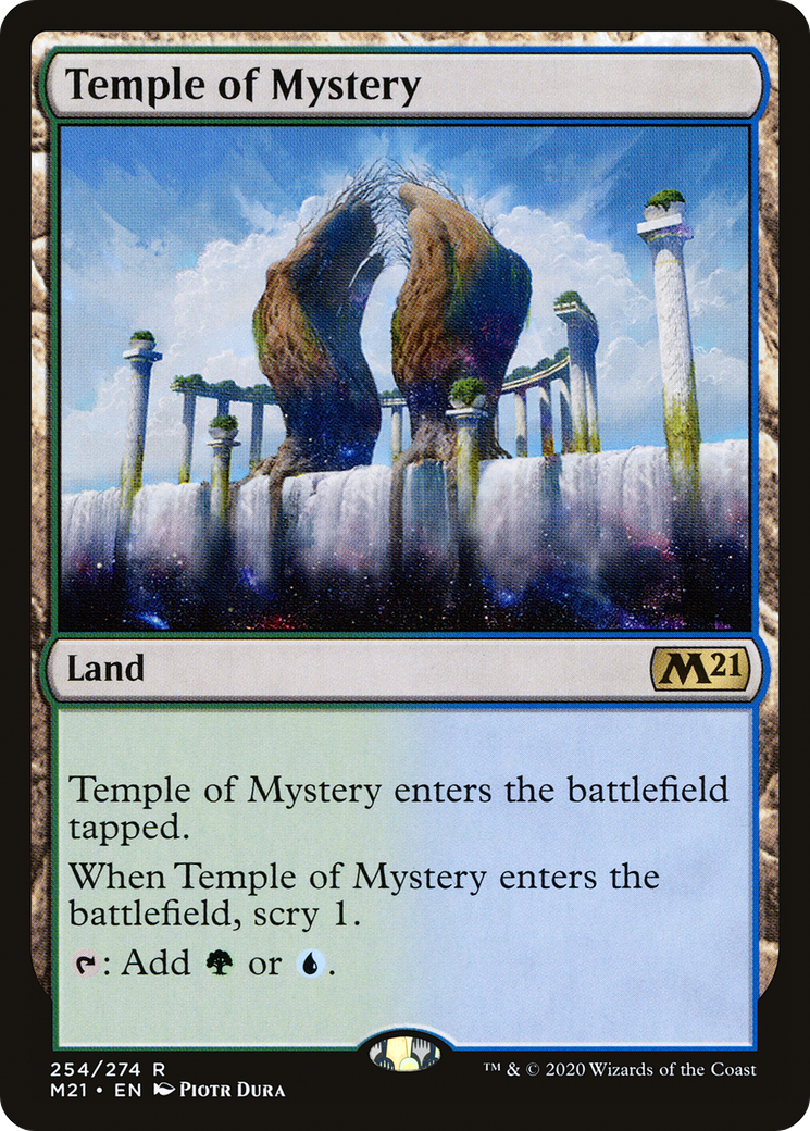 Temple of Mystery (M21-254) - Core Set 2021 Foil - Premium MTG Single from Wizards of the Coast - Just $0.08! Shop now at Game Crave Tournament Store