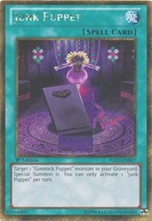 Junk Puppet (PGLD-EN007) - Premium Gold Unlimited - Premium Yugioh Single from Konami - Just $0.29! Shop now at Game Crave Tournament Store