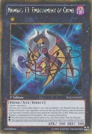 Number 13: Embodiment of Crime (PGLD-EN023) - Premium Gold Unlimited - Premium Yugioh Single from Konami - Just $5.46! Shop now at Game Crave Tournament Store