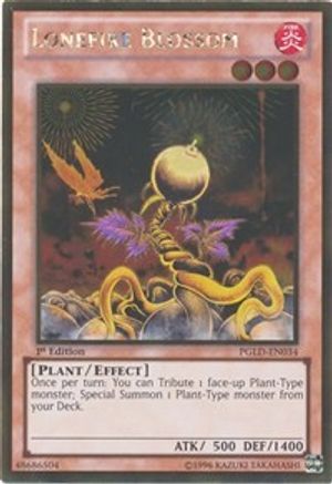 Lonefire Blossom (PGLD-EN034) - Premium Gold Unlimited - Premium Yugioh Single from Konami - Just $0.32! Shop now at Game Crave Tournament Store
