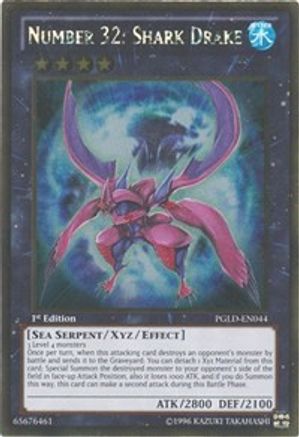 Number 32: Shark Drake (PGLD-EN044) - Premium Gold 1st Edition - Premium Yugioh Single from Konami - Just $1.29! Shop now at Game Crave Tournament Store