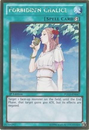 Forbidden Chalice (PGLD-EN047) - Premium Gold 1st Edition - Premium Yugioh Single from Konami - Just $1.26! Shop now at Game Crave Tournament Store