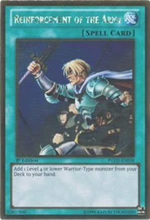 Reinforcement of the Army (PGLD-EN058) - Premium Gold 1st Edition - Premium Yugioh Single from Konami - Just $0.41! Shop now at Game Crave Tournament Store