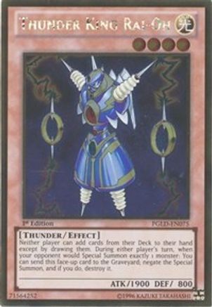Thunder King Rai-Oh (PGLD-EN075) - Premium Gold 1st Edition - Premium Yugioh Single from Konami - Just $4.28! Shop now at Game Crave Tournament Store