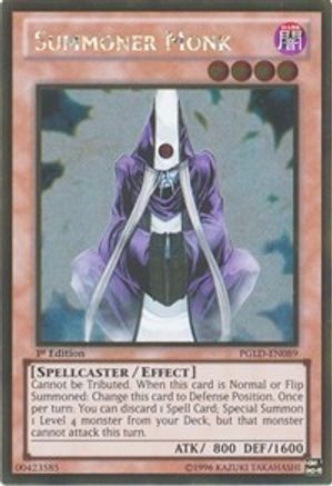 Summoner Monk (PGLD-EN089) - Premium Gold 1st Edition - Premium Yugioh Single from Konami - Just $0.59! Shop now at Game Crave Tournament Store