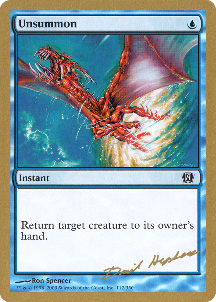 Unsummon (WC03-DH112) - World Championship Decks 2003 - Premium MTG Single from Wizards of the Coast - Just $0.74! Shop now at Game Crave Tournament Store