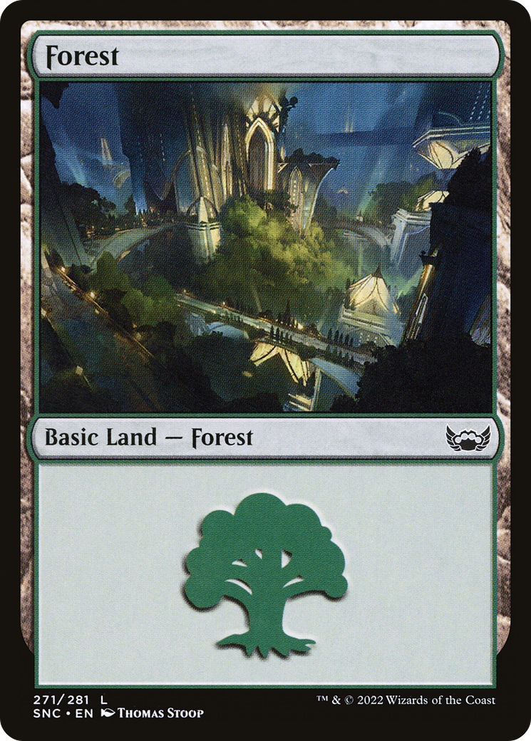 Forest (SNC-271) - Streets of New Capenna Foil - Premium MTG Single from Wizards of the Coast - Just $0.08! Shop now at Game Crave Tournament Store