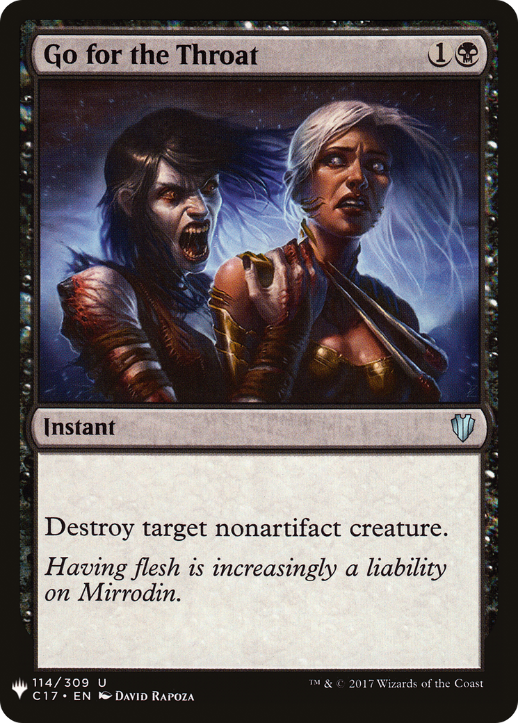 Go for the Throat (MB1-670) - Mystery Booster - Premium MTG Single from Wizards of the Coast - Just $0.87! Shop now at Game Crave Tournament Store