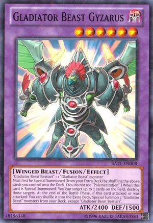 Gladiator Beast Gyzarus (Starfoil) (BATT-EN008) - Battle Pack Tournament Prize Cards Limited - Premium Yugioh Single from Konami - Just $23.79! Shop now at Game Crave Tournament Store