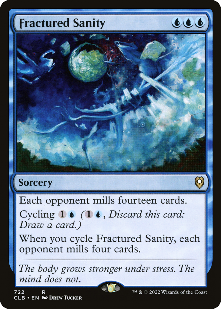 Fractured Sanity (CLB-722) - Commander Legends: Battle for Baldur's Gate - Premium MTG Single from Wizards of the Coast - Just $0.51! Shop now at Game Crave Tournament Store