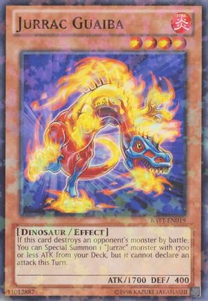 Jurrac Guaiba (Starfoil) (BATT-EN019) - Battle Pack Tournament Prize Cards Limited - Premium Yugioh Single from Konami - Just $50.92! Shop now at Game Crave Tournament Store