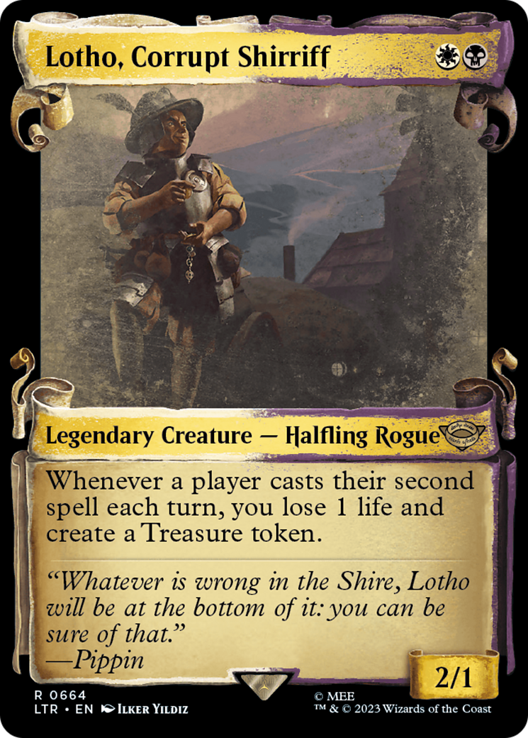 Lotho, Corrupt Shirriff (LTR-664) - The Lord of the Rings: Tales of Middle-earth: (Showcase) - Premium MTG Single from Wizards of the Coast - Just $3.88! Shop now at Game Crave Tournament Store