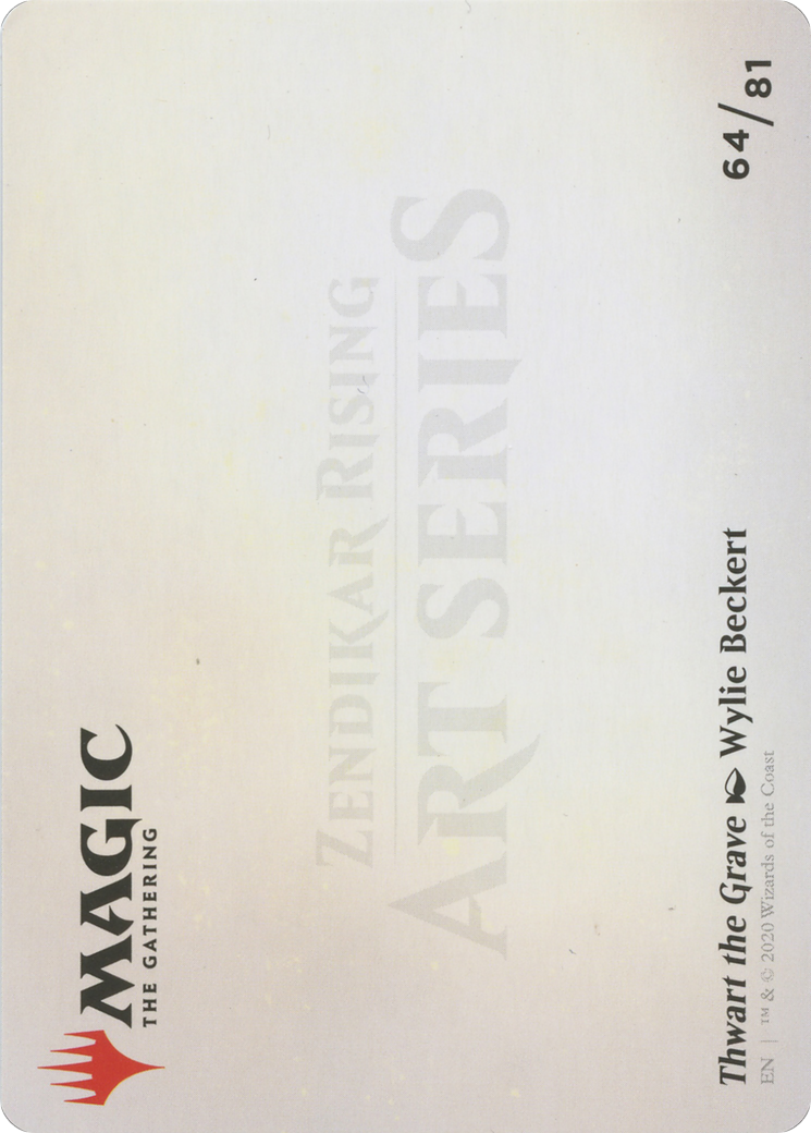 Thwart the Grave // Thwart the Grave (AZNR-064) - Zendikar Rising Art Series (Borderless) - Premium MTG Single from Wizards of the Coast - Just $0! Shop now at Game Crave Tournament Store