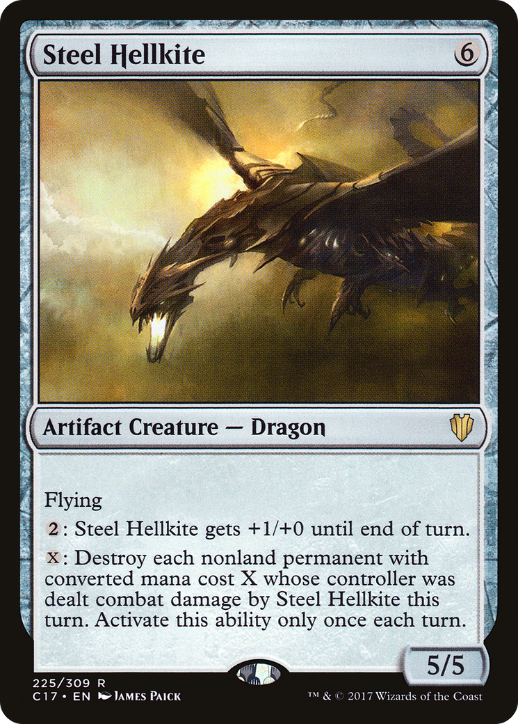 Steel Hellkite (C17-225) - Commander 2017 - Premium MTG Single from Wizards of the Coast - Just $0.25! Shop now at Game Crave Tournament Store