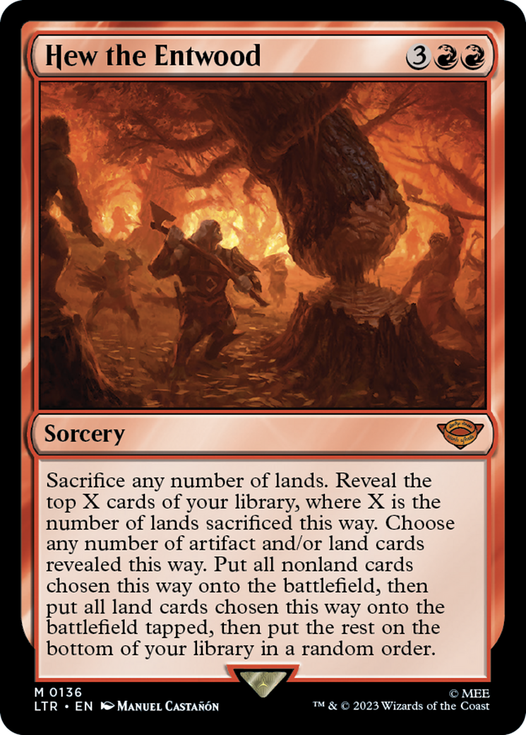 Hew the Entwood (LTR-136) - The Lord of the Rings: Tales of Middle-earth Foil - Premium MTG Single from Wizards of the Coast - Just $0.14! Shop now at Game Crave Tournament Store