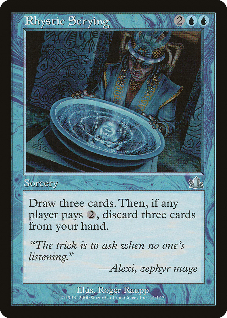 Rhystic Scrying (PCY-044) - Prophecy Foil - Premium MTG Single from Wizards of the Coast - Just $0.14! Shop now at Game Crave Tournament Store