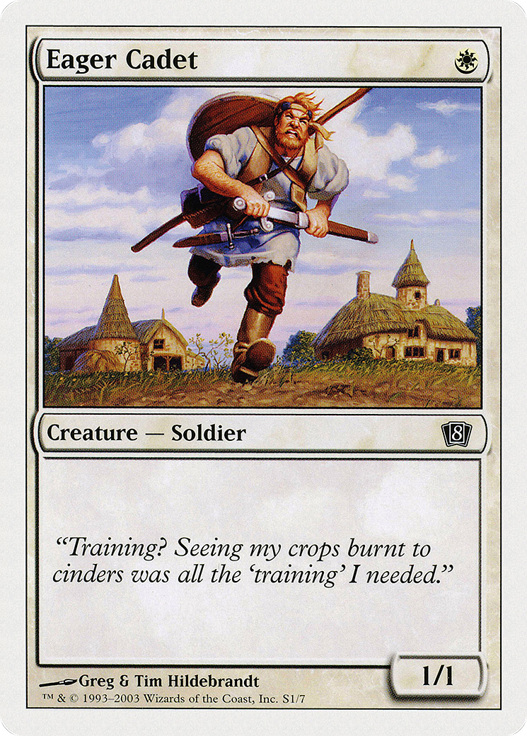 Eager Cadet (8ED-0S1) - Eighth Edition - Premium MTG Single from Wizards of the Coast - Just $0.25! Shop now at Game Crave Tournament Store