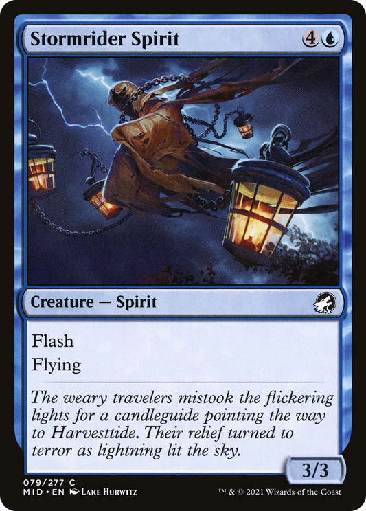 Stormrider Spirit (MID-079) - Innistrad: Midnight Hunt - Premium MTG Single from Wizards of the Coast - Just $0.08! Shop now at Game Crave Tournament Store