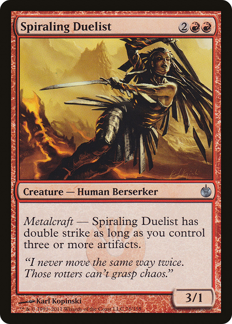 Spiraling Duelist (MBS-076) - Mirrodin Besieged Foil - Premium MTG Single from Wizards of the Coast - Just $0.25! Shop now at Game Crave Tournament Store