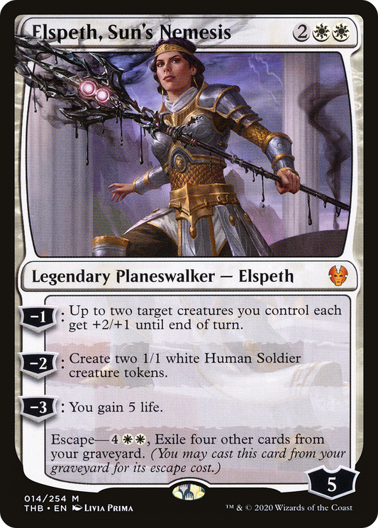 Elspeth, Sun's Nemesis (THB-014) - Theros Beyond Death - Premium MTG Single from Wizards of the Coast - Just $0.23! Shop now at Game Crave Tournament Store