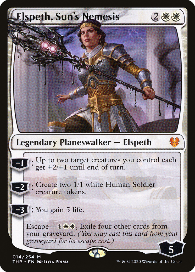 Elspeth, Sun's Nemesis (THB-014) - Theros Beyond Death Foil - Premium MTG Single from Wizards of the Coast - Just $0.22! Shop now at Game Crave Tournament Store