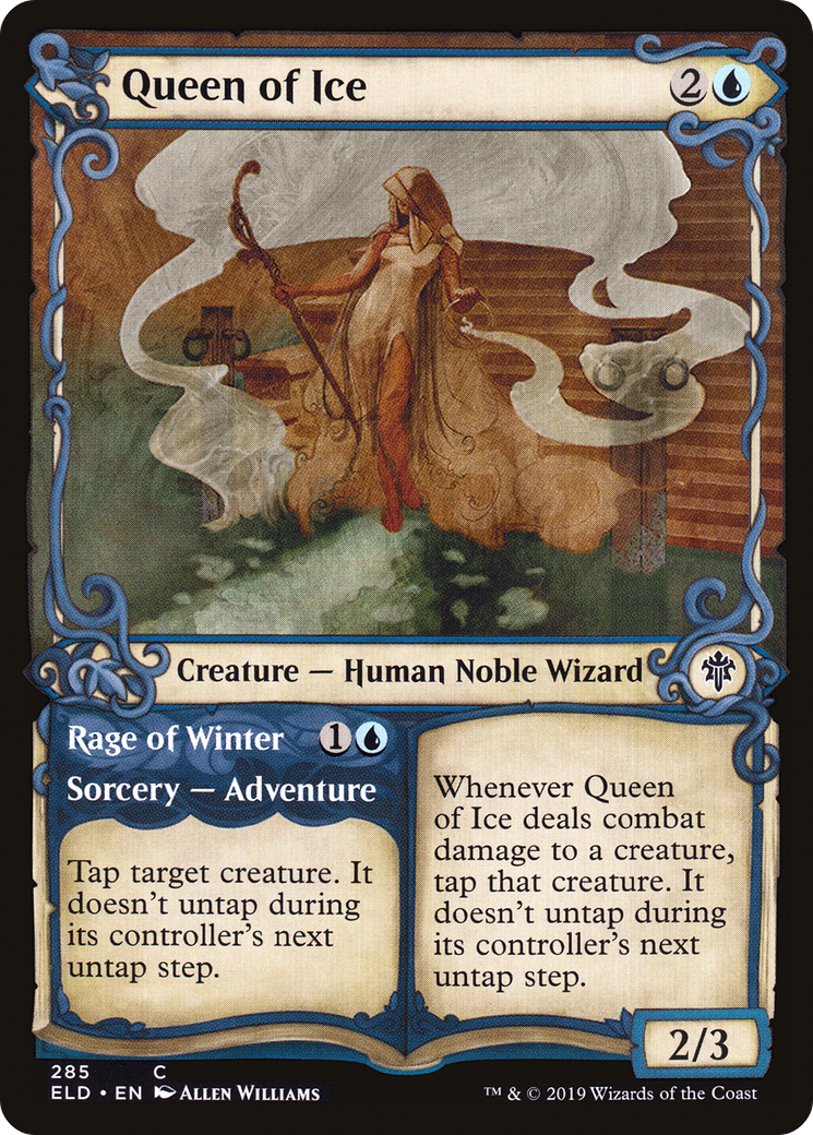 Queen of Ice // Rage of Winter (ELD-285) - Throne of Eldraine: (Showcase) Foil - Premium MTG Single from Wizards of the Coast - Just $0.08! Shop now at Game Crave Tournament Store