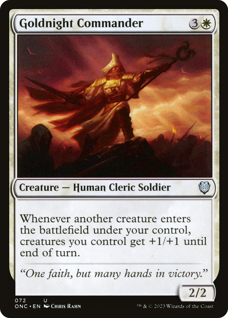 Goldnight Commander (ONC-072) - Phyrexia: All Will Be One Commander - Premium MTG Single from Wizards of the Coast - Just $0.08! Shop now at Game Crave Tournament Store