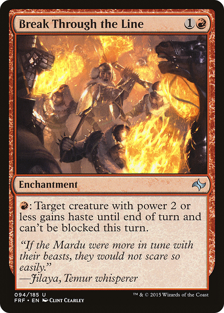 Break Through the Line (FRF-094) - Fate Reforged - Premium MTG Single from Wizards of the Coast - Just $0.08! Shop now at Game Crave Tournament Store
