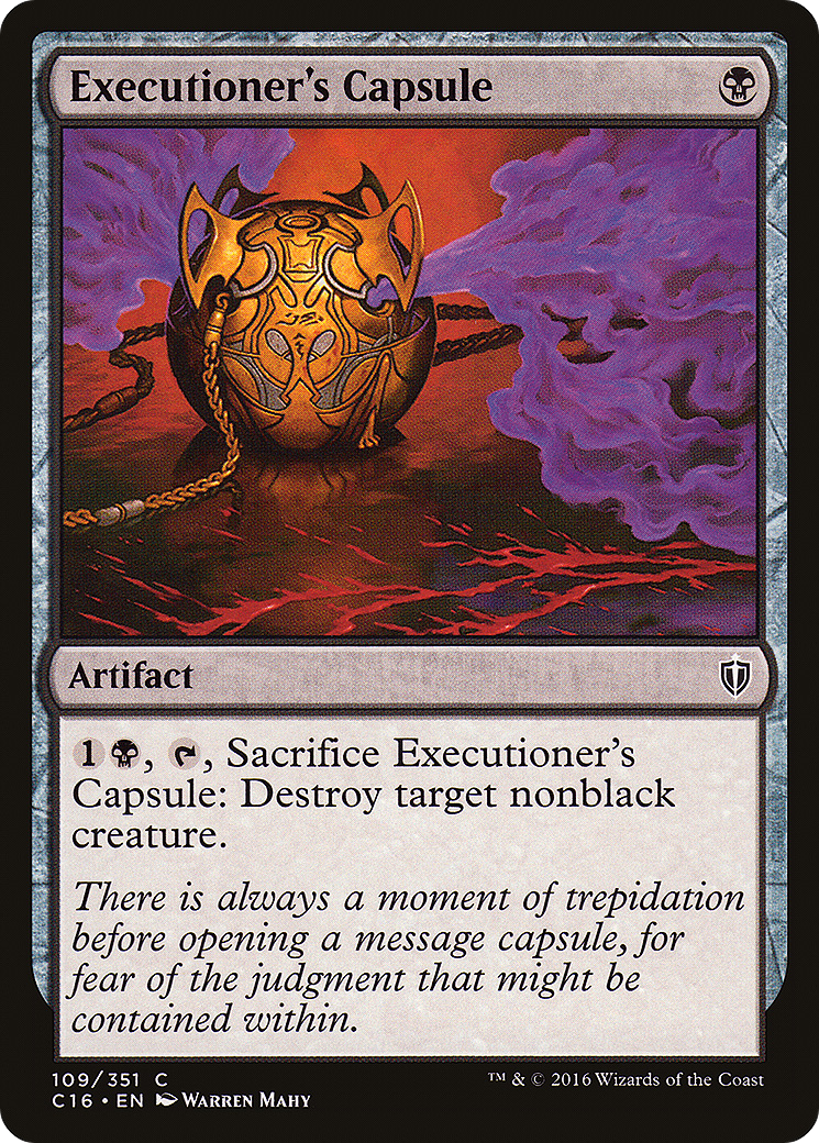 Executioner's Capsule (C16-109) - Commander 2016 - Premium MTG Single from Wizards of the Coast - Just $0.08! Shop now at Game Crave Tournament Store