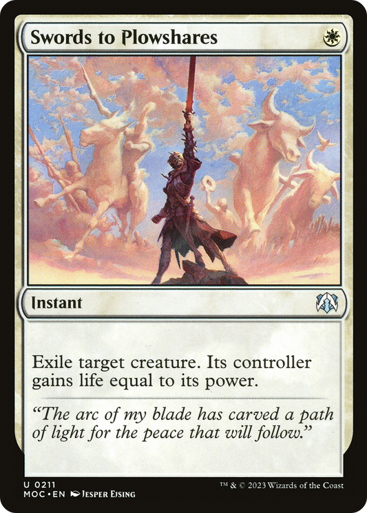 Swords to Plowshares (MOC-211) - March of the Machine Commander - Premium MTG Single from Wizards of the Coast - Just $0.27! Shop now at Game Crave Tournament Store
