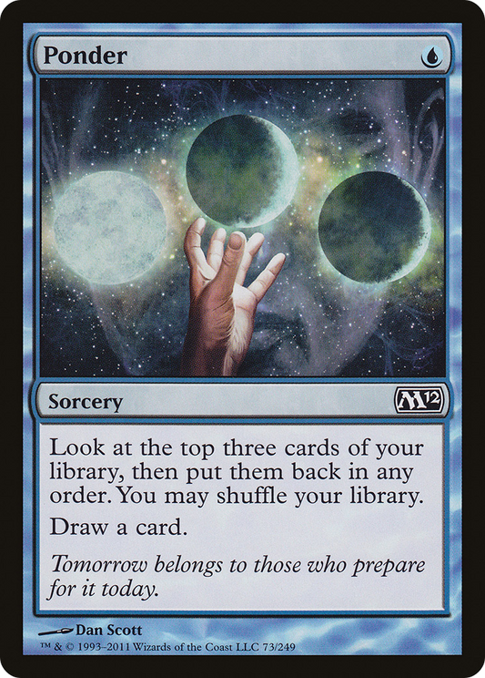 Ponder (M12-073) - Magic 2012 - Premium MTG Single from Wizards of the Coast - Just $0.46! Shop now at Game Crave Tournament Store