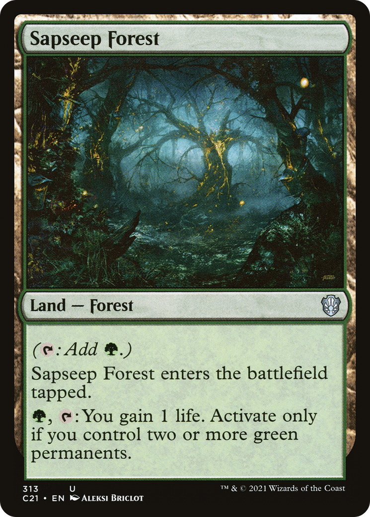 Sapseep Forest (C21-313) - Commander 2021 - Premium MTG Single from Wizards of the Coast - Just $0.10! Shop now at Game Crave Tournament Store