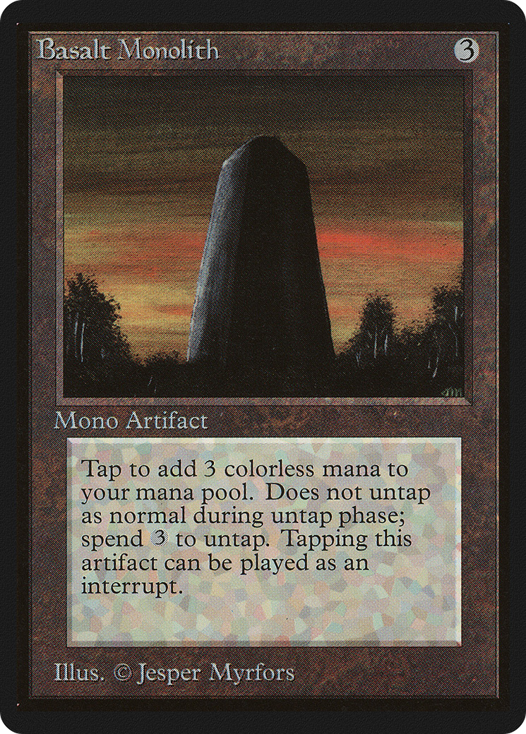 Basalt Monolith (LEB-232) - Limited Edition Beta - Premium MTG Single from Wizards of the Coast - Just $72! Shop now at Game Crave Tournament Store