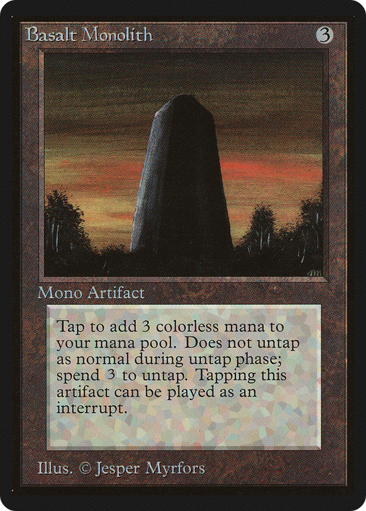 Basalt Monolith (LEB-232) - Limited Edition Beta - Premium MTG Single from Wizards of the Coast - Just $72! Shop now at Game Crave Tournament Store