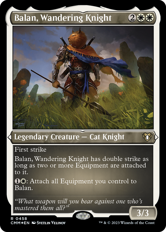 Balan, Wandering Knight (CMM-458) - Commander Masters Etched Foil - Premium MTG Single from Wizards of the Coast - Just $0.89! Shop now at Game Crave Tournament Store