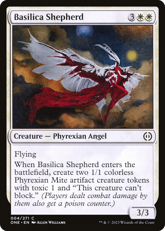 Basilica Shepherd (ONE-004) - Phyrexia: All Will Be One Foil - Premium MTG Single from Wizards of the Coast - Just $0.25! Shop now at Game Crave Tournament Store
